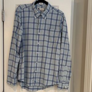 Onward Reserve Performance  Classic Blue and White Plaid Men's Shirt